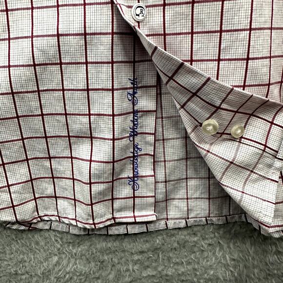 Robert Graham Men's Size 41 / 16 Medium Red White Shirt Work Business - Picture 5 of 15